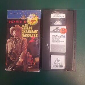 The Texas Chainsaw Massacre 2 VHS MGM Movie Cult Horror Rare Cover Video Rental